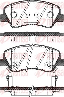 Remsa 1488.02 - Тормозные колодки, дисковые, комплект parts5.com