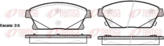 Remsa 1431.02 - Тормозные колодки, дисковые, комплект parts5.com