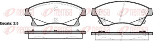 Remsa 1431.12 - Тормозные колодки, дисковые, комплект parts5.com