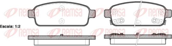 Remsa 1432.02 - Тормозные колодки, дисковые, комплект parts5.com