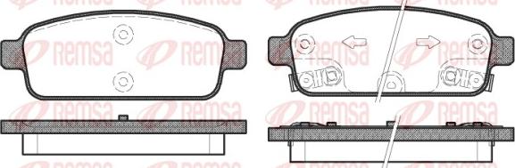 Remsa 1432.12 - Тормозные колодки, дисковые, комплект parts5.com