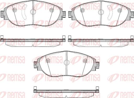 Remsa 1470.00 - Тормозные колодки, дисковые, комплект parts5.com