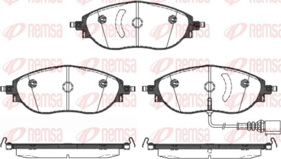 Remsa 1470.01 - Тормозные колодки, дисковые, комплект parts5.com