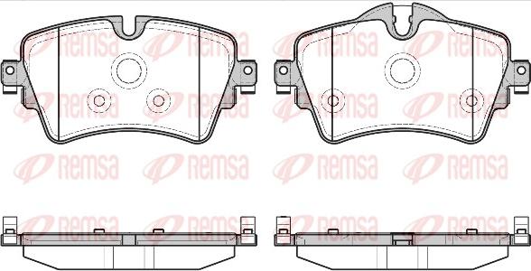 Remsa 1599.08 - Тормозные колодки, дисковые, комплект parts5.com