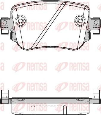 Remsa 1549.08 - Тормозные колодки, дисковые, комплект parts5.com