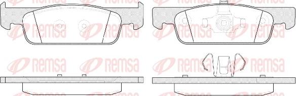 Remsa 1540.00 - Тормозные колодки, дисковые, комплект parts5.com