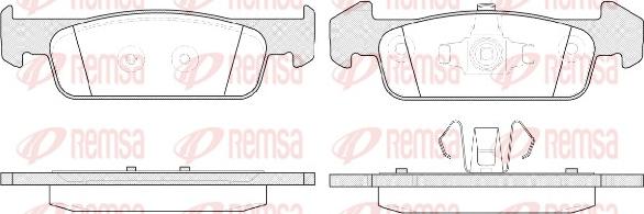 Remsa 1540.10 - Тормозные колодки, дисковые, комплект parts5.com