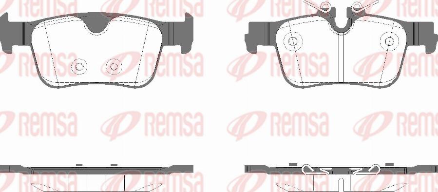 Remsa 1551.11 - Тормозные колодки, дисковые, комплект parts5.com