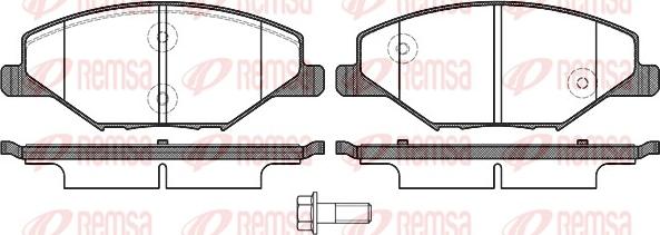 Remsa 1553.00 - Тормозные колодки, дисковые, комплект parts5.com