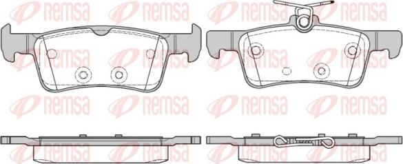 Remsa 1563.10 - Тормозные колодки, дисковые, комплект parts5.com