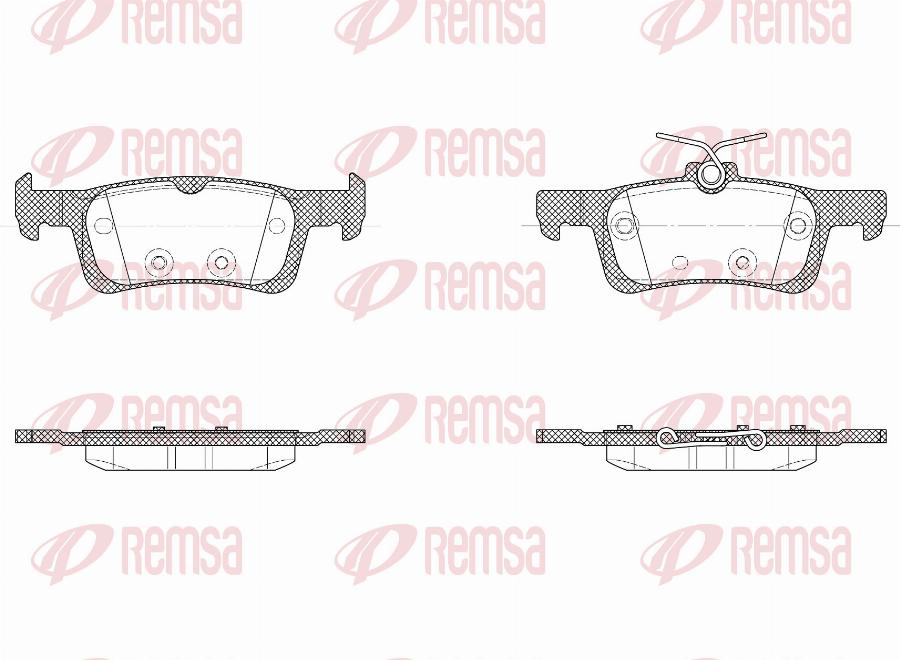 Remsa 1563.30 - Тормозные колодки, дисковые, комплект parts5.com