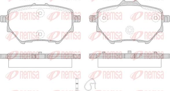 Remsa 1562.00 - Тормозные колодки, дисковые, комплект parts5.com