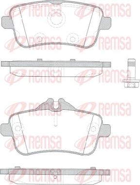 Remsa 1503.10 - Тормозные колодки, дисковые, комплект parts5.com