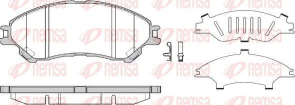 Remsa 1589.02 - Тормозные колодки, дисковые, комплект parts5.com