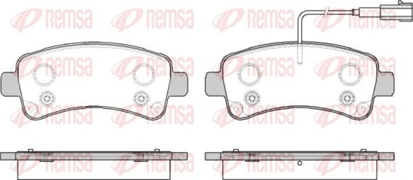 Remsa 1588.02 - Тормозные колодки, дисковые, комплект parts5.com