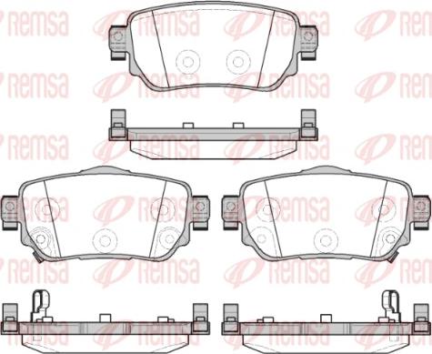 Remsa 1582.02 - Тормозные колодки, дисковые, комплект parts5.com