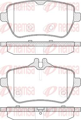 Remsa 1535.00 - Тормозные колодки, дисковые, комплект parts5.com