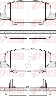 Remsa 1536.02 - Тормозные колодки, дисковые, комплект parts5.com