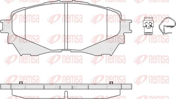 Remsa 1538.04 - Тормозные колодки, дисковые, комплект parts5.com