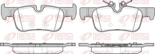 Remsa 1573.00 - Тормозные колодки, дисковые, комплект parts5.com