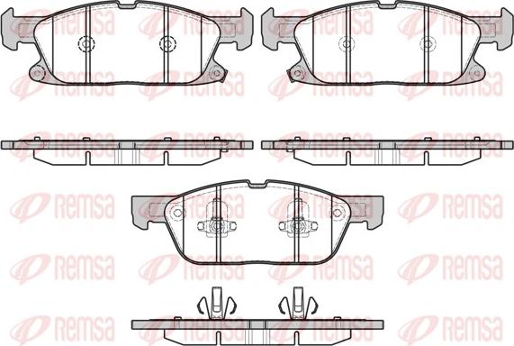 Remsa 1657.02 - Тормозные колодки, дисковые, комплект parts5.com