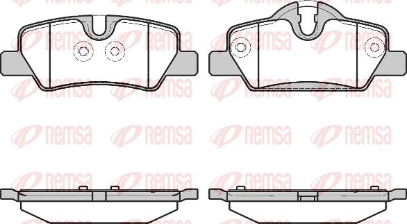 Remsa 1600.00 - Тормозные колодки, дисковые, комплект parts5.com