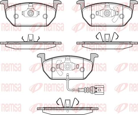 Remsa 1601.01 - Тормозные колодки, дисковые, комплект parts5.com