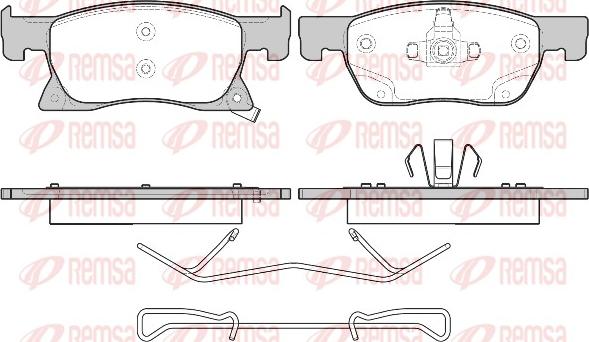 Remsa 1681.02 - Тормозные колодки, дисковые, комплект parts5.com