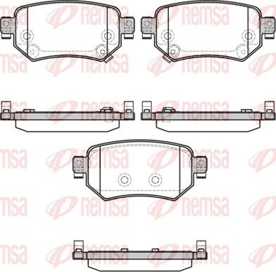 Remsa 1682.02 - Тормозные колодки, дисковые, комплект parts5.com