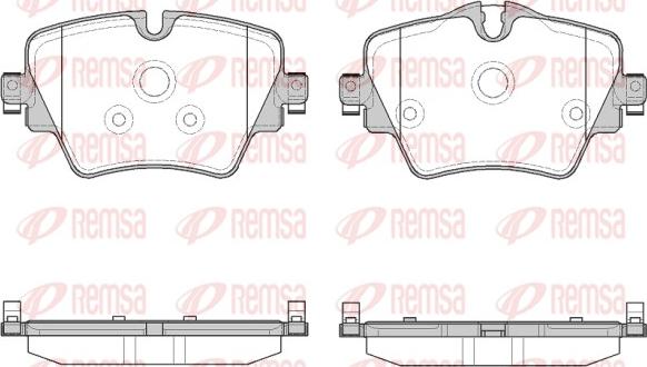 Remsa 1625.08 - Тормозные колодки, дисковые, комплект parts5.com