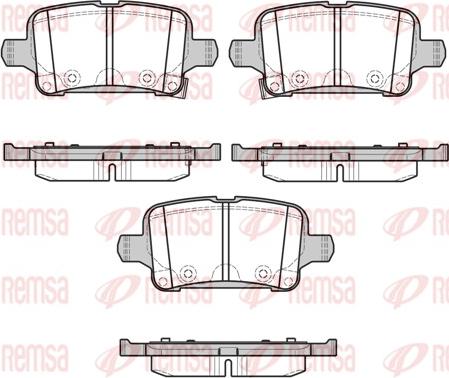 Remsa 1628.02 - Тормозные колодки, дисковые, комплект parts5.com