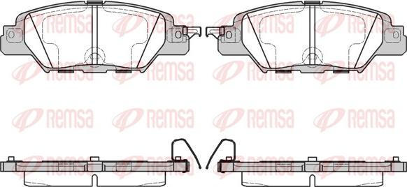 Remsa 1677.00 - Тормозные колодки, дисковые, комплект parts5.com