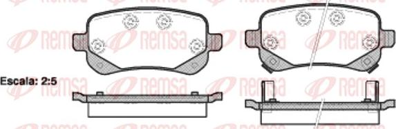 Remsa 1095.02 - Juego de pastillas de freno parts5.com