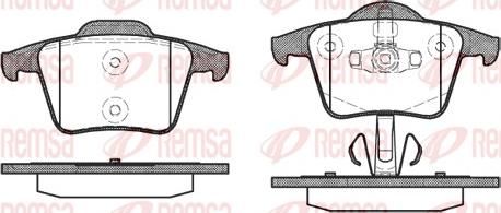 Remsa 1044.00 - Тормозные колодки, дисковые, комплект parts5.com