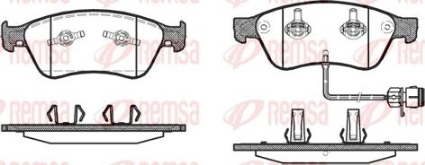 Remsa 1056.12 - Тормозные колодки, дисковые, комплект parts5.com