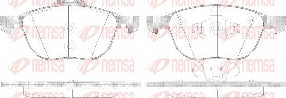 Remsa 1082.50 - Тормозные колодки, дисковые, комплект parts5.com