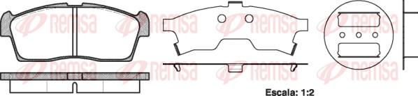 Remsa 1199.00 - Тормозные колодки, дисковые, комплект parts5.com