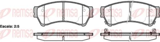 Remsa 1196.02 - Тормозные колодки, дисковые, комплект parts5.com