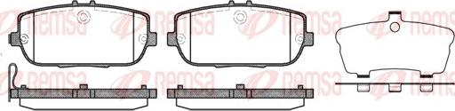 Remsa 1190.01 - Тормозные колодки, дисковые, комплект parts5.com