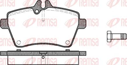 Remsa 1144.00 - Тормозные колодки, дисковые, комплект parts5.com