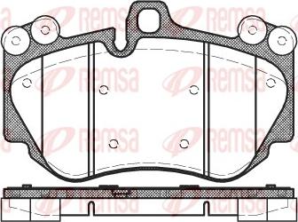 Remsa 1140.00 - Тормозные колодки, дисковые, комплект parts5.com