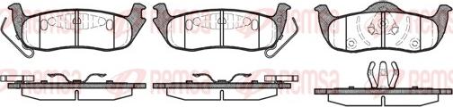 Remsa 1106.10 - Тормозные колодки, дисковые, комплект parts5.com