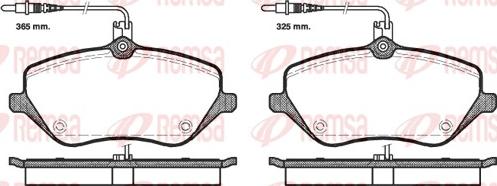 Remsa 1101.04 - Тормозные колодки, дисковые, комплект parts5.com