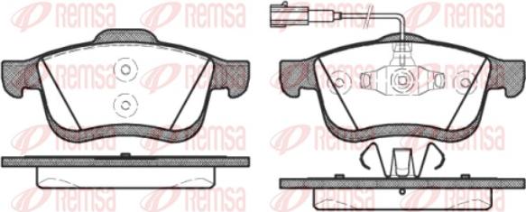 Remsa 1183.22 - Тормозные колодки, дисковые, комплект parts5.com