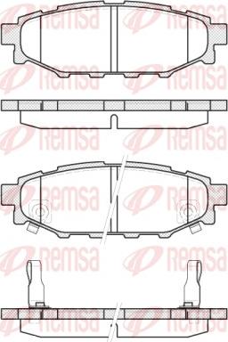 Remsa 1136.12 - Тормозные колодки, дисковые, комплект parts5.com