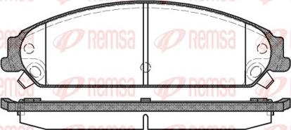 Remsa 1128.08 - Тормозные колодки, дисковые, комплект parts5.com