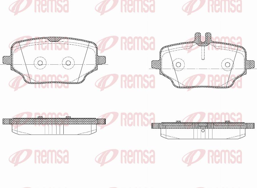 Remsa 1895.00 - Тормозные колодки, дисковые, комплект parts5.com