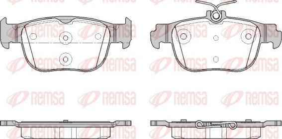 Remsa 1897.00 - Тормозные колодки, дисковые, комплект parts5.com