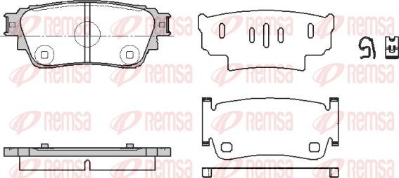 Remsa 1861.00 - Тормозные колодки, дисковые, комплект parts5.com