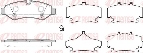 Remsa 1867.00 - Тормозные колодки, дисковые, комплект parts5.com